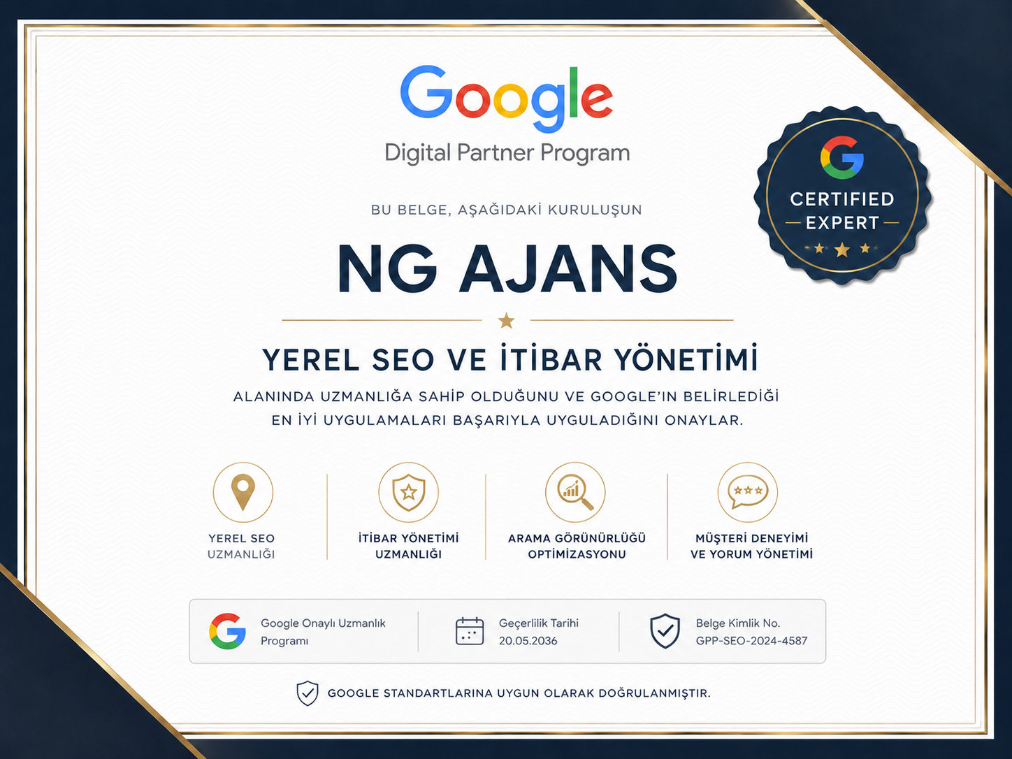 Google Digital Partner Program Certified Expert - NG Ajans